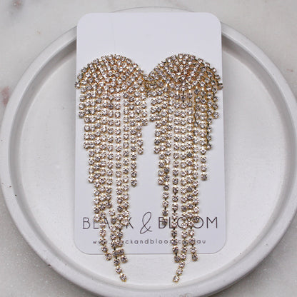 BLACK & BLOOM - Rita Earrings in Gold - For Sale