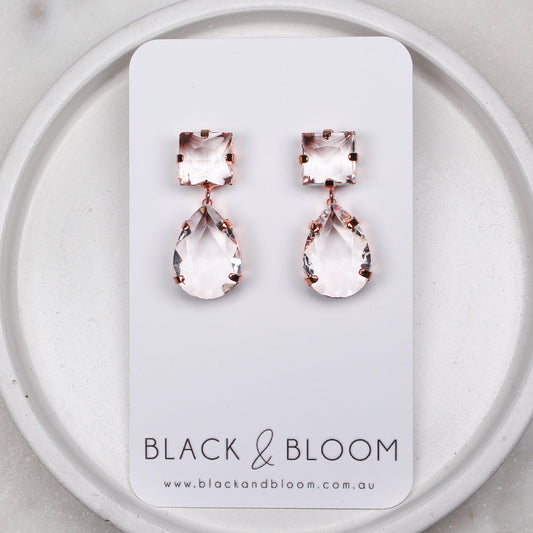 BLACK & BLOOM - Sanremo Earrings in Rose Gold - For Sale
