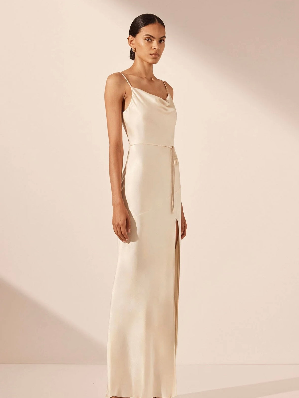 SHONA JOY - La Lune Bias Cowl Maxi Dress