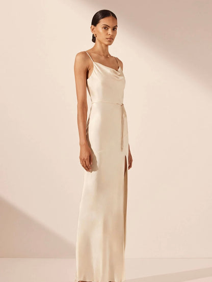 SHONA JOY - La Lune Bias Cowl Maxi Dress