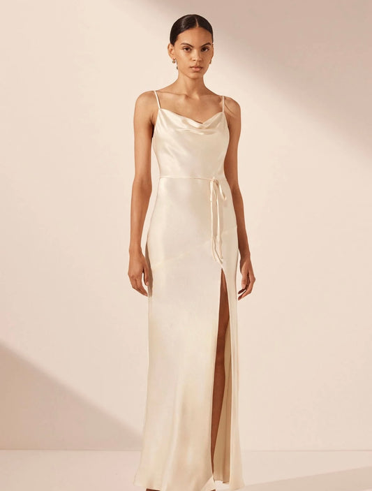 SHONA JOY - La Lune Bias Cowl Maxi Dress