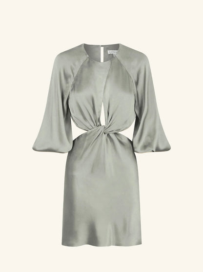 SHONA JOY - La Lune Twist Front Cut Out Mini in Sage