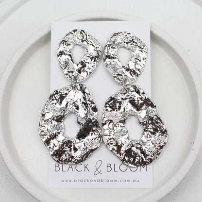 Sorrento Earrings in Silver - For Sale