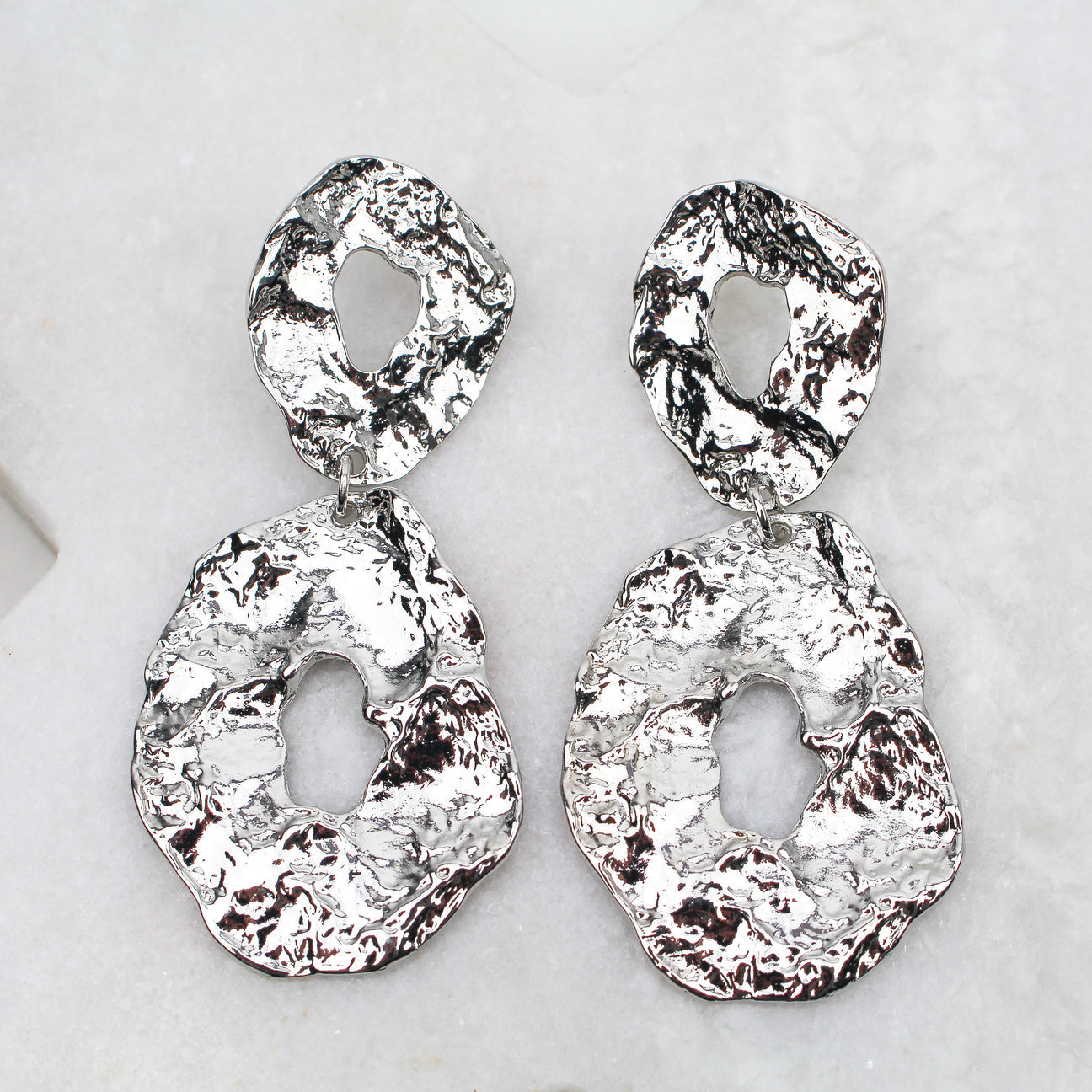 Sorrento Earrings in Silver - For Sale