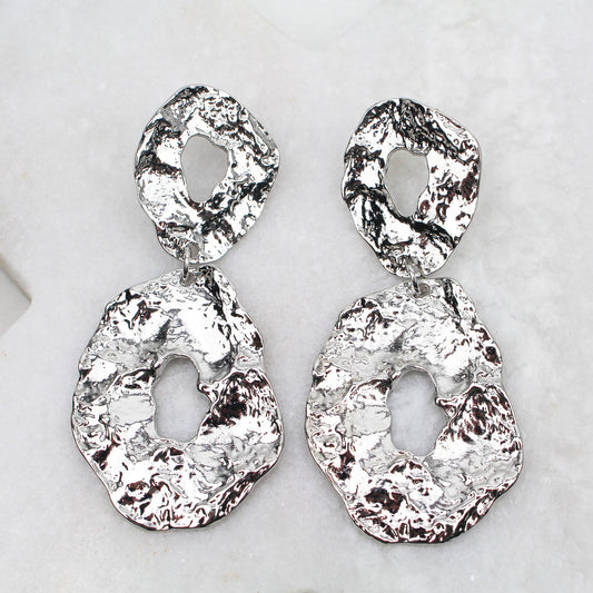 Sorrento Earrings in Silver - For Sale