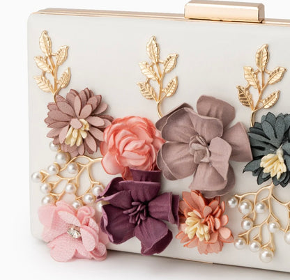 VERANO HILL - Juliet Flower Clutch Bag - For Hire