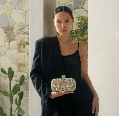 VERANO HILL - Luxurious Flower Clutch Bag - For Hire