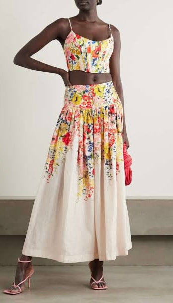 ZIMMERMANN - Alight Corset Top & Basque Midi Skirt (AU 10/12)