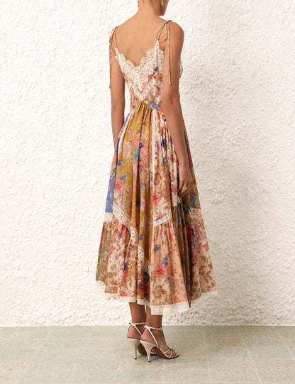 ZIMMERMANN - August Asymmetric Slip Dress (AU 12)